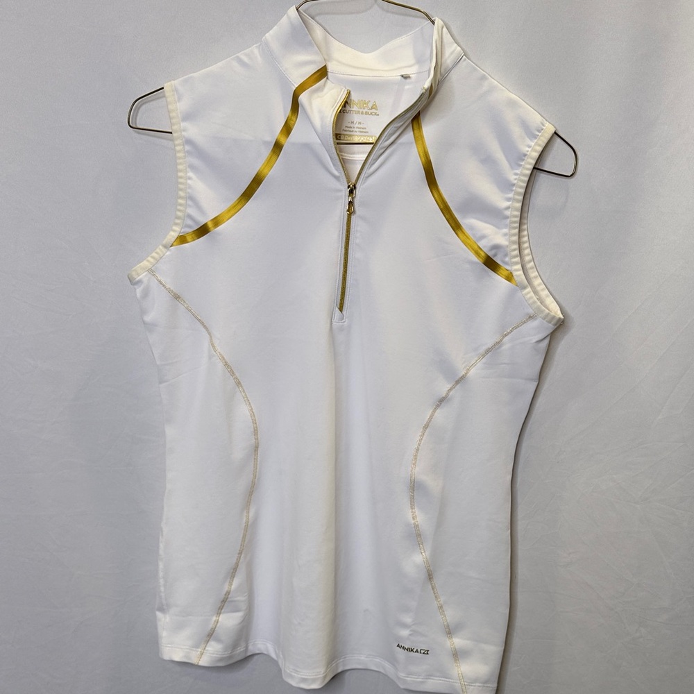 Annika-Cutter & Buck sleeveless sport top.  Sz M.  EUC. Sz M. CB DryTec 50 UPF +